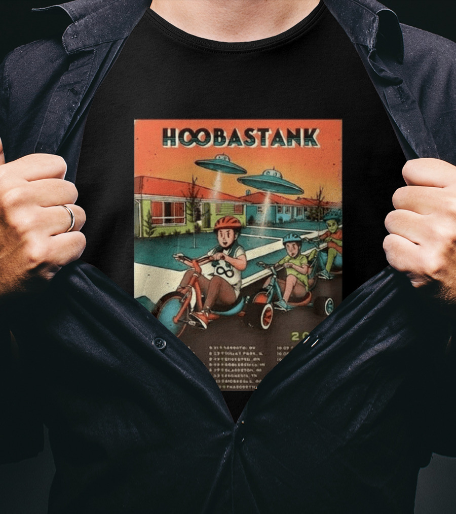 Hoobastank 2026 North America Tour Schedule Vintage UFO T-Shirt