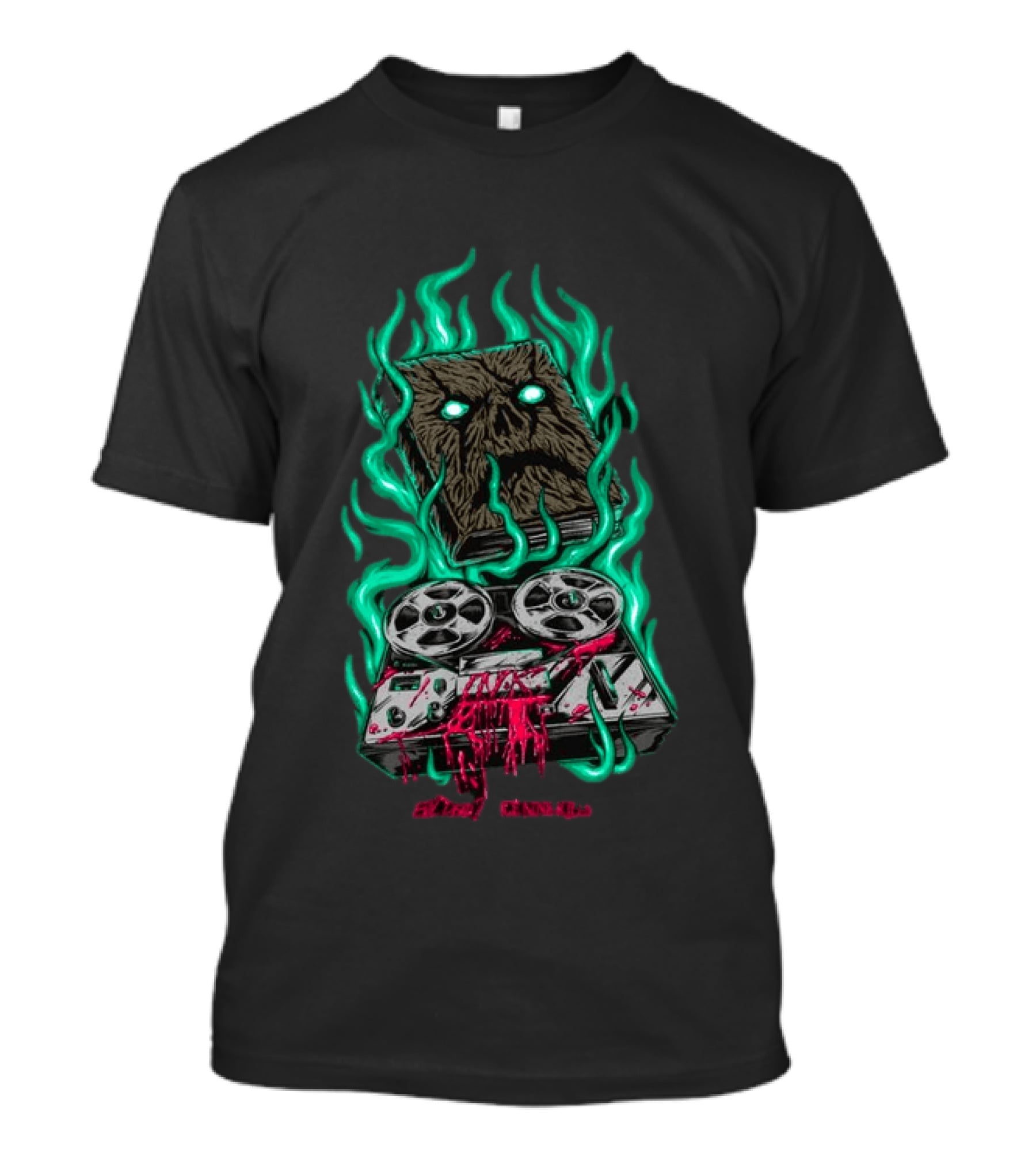 Ice Nine Kills Necronomikills Evil Dead 2 2026 Tape Recorder And Book With Flames T-Shirt