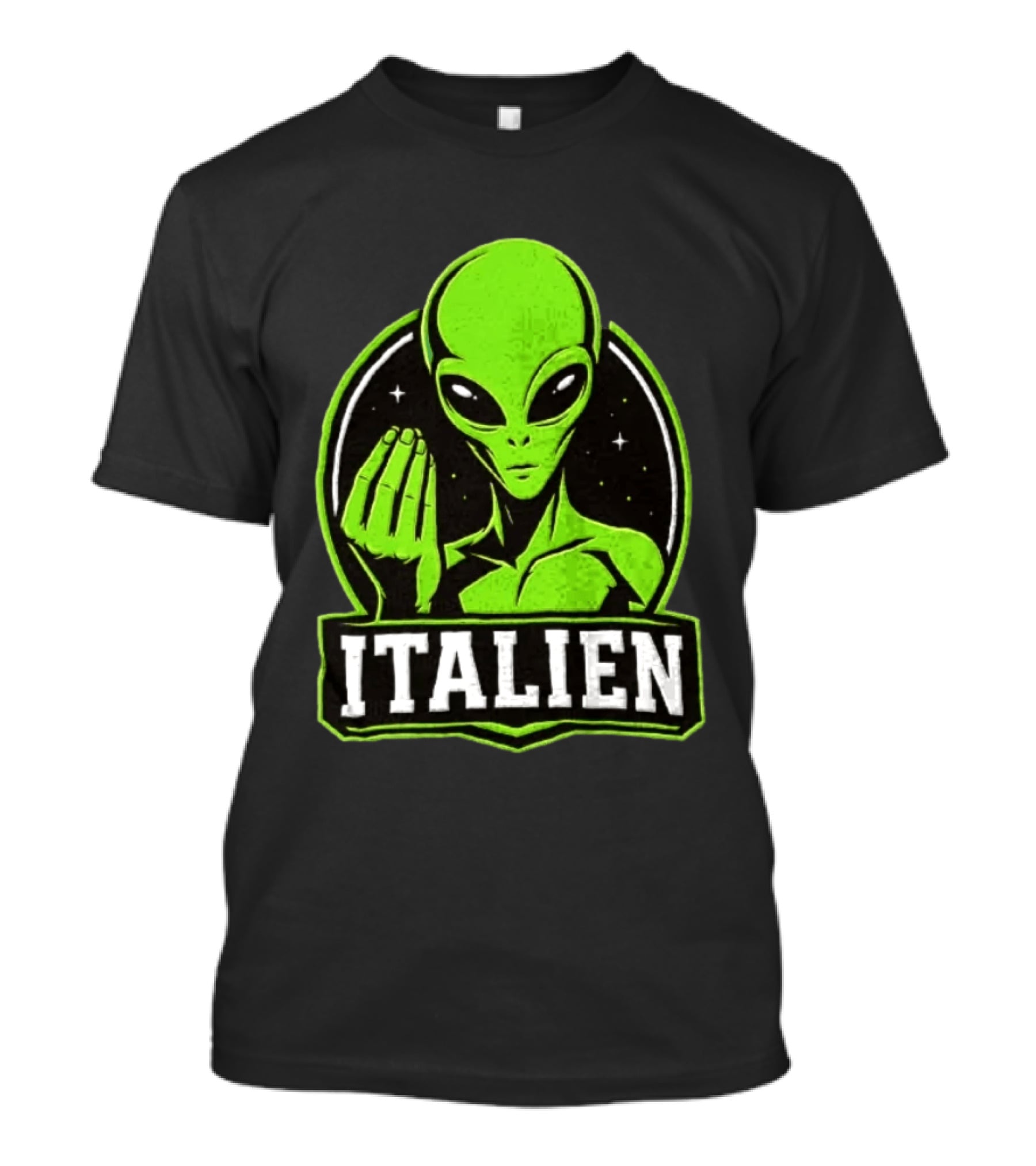 Italien Alien Hand Gesture Space Humor T-Shirt