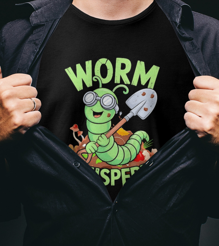 Worm Whisperer Compost Gardening Enthusiast Worm T-Shirt