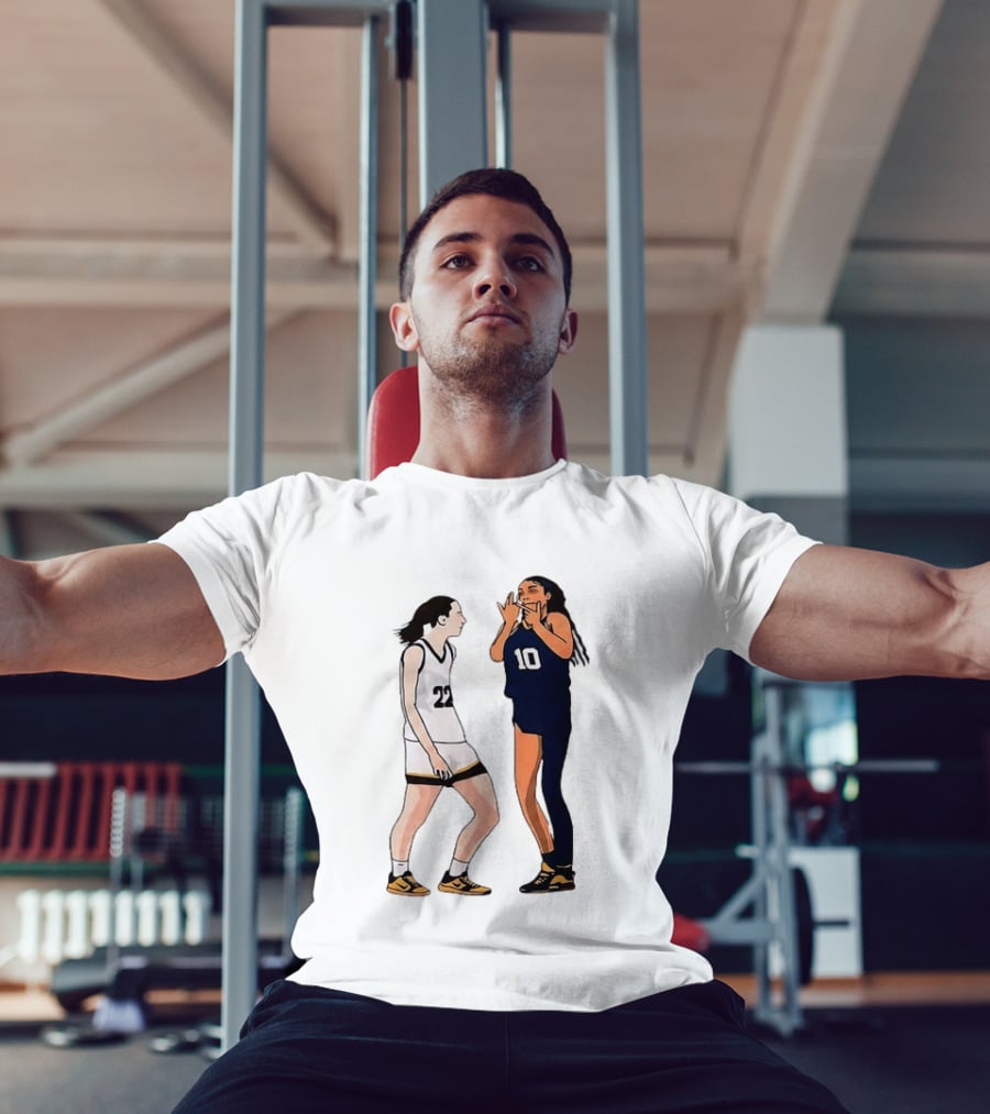 Caitlin Clark Angel Reese Basketball Rivalry 22 Vs 10 T-Shirt