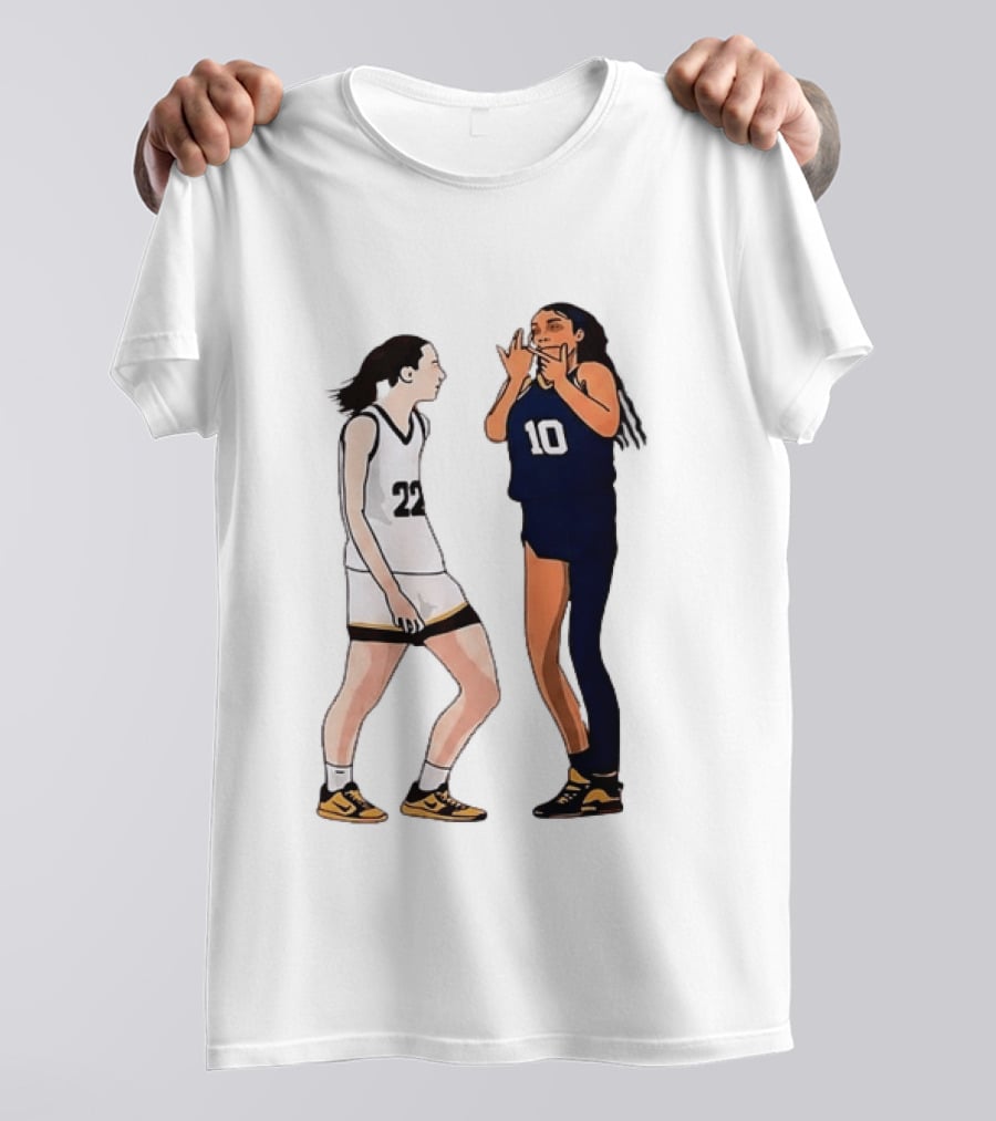 Caitlin Clark Angel Reese Basketball Rivalry 22 Vs 10 T-Shirt
