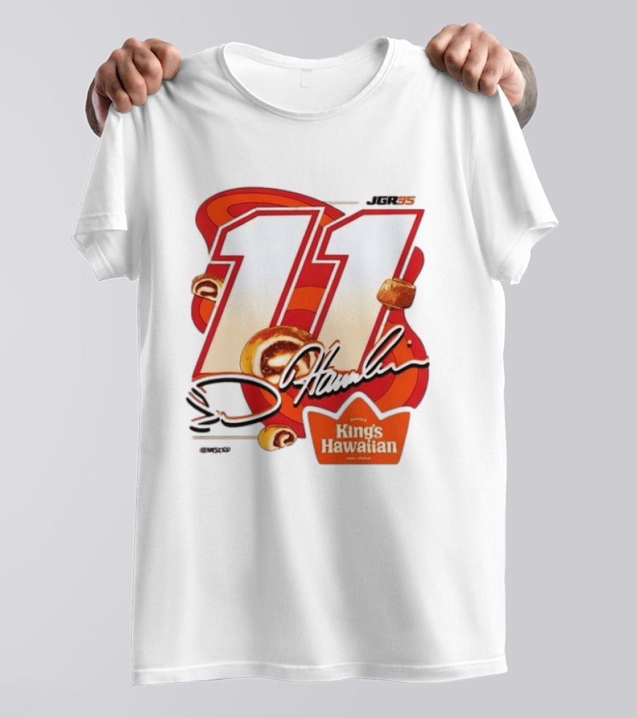 Denny Hamlin 11 JGR Nascar King's Hawaiian Cinnamon Bites T-Shirt