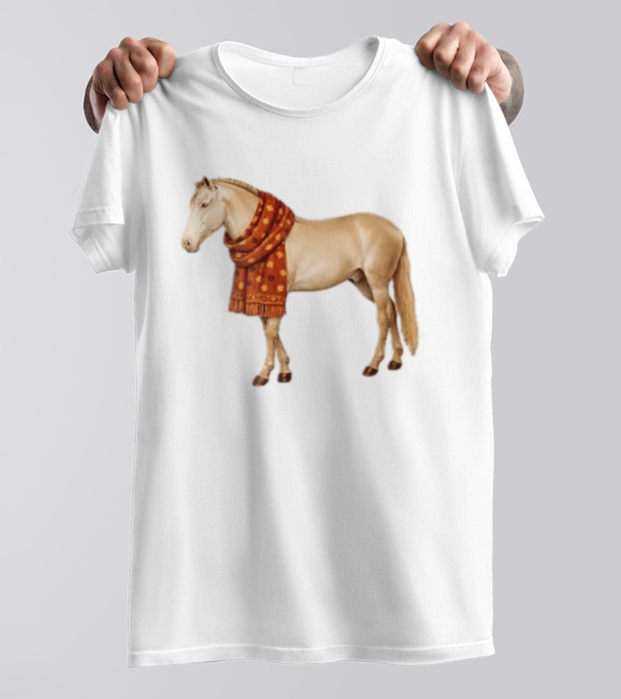 Did Someone Say Pumpkin Spice Latte Palomino Horse Autumn Leaf Scarf T-Shirt