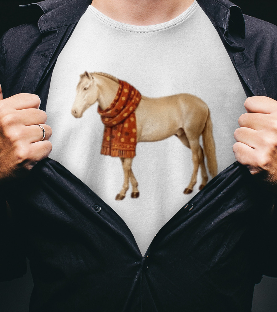 Did Someone Say Pumpkin Spice Latte Palomino Horse Autumn Leaf Scarf T-Shirt