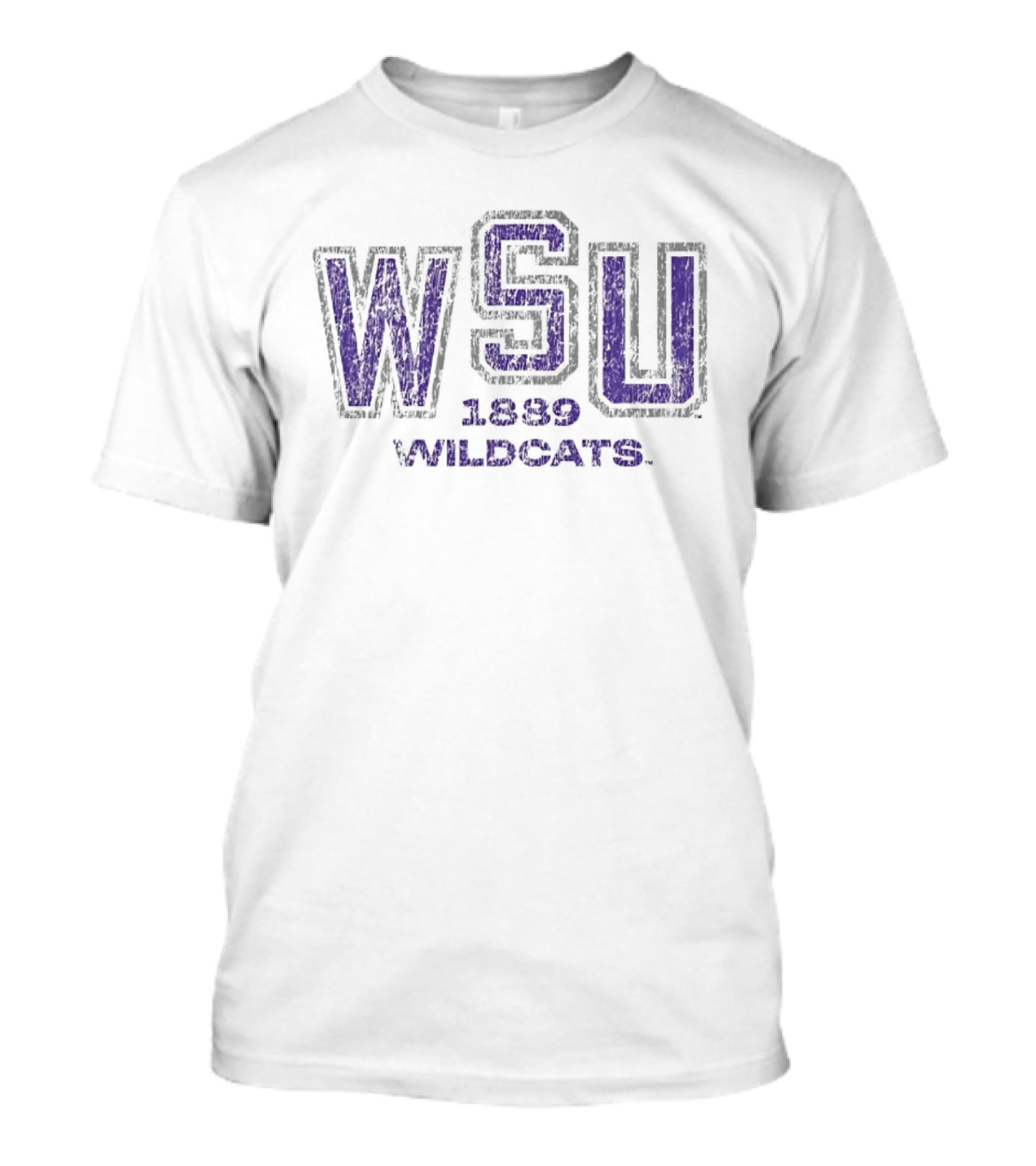 WSU Wildcats 1889 Washington State University Distressed T-Shirt
