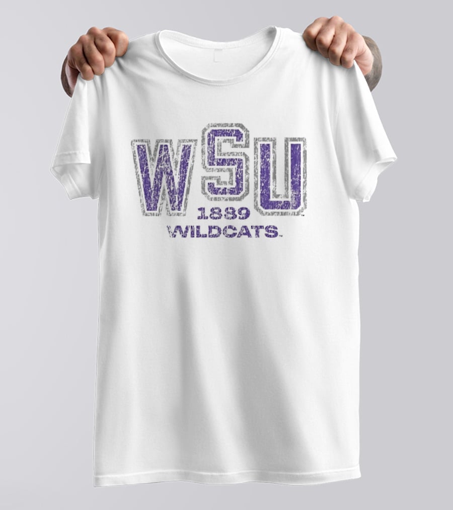 WSU Wildcats 1889 Washington State University Distressed T-Shirt