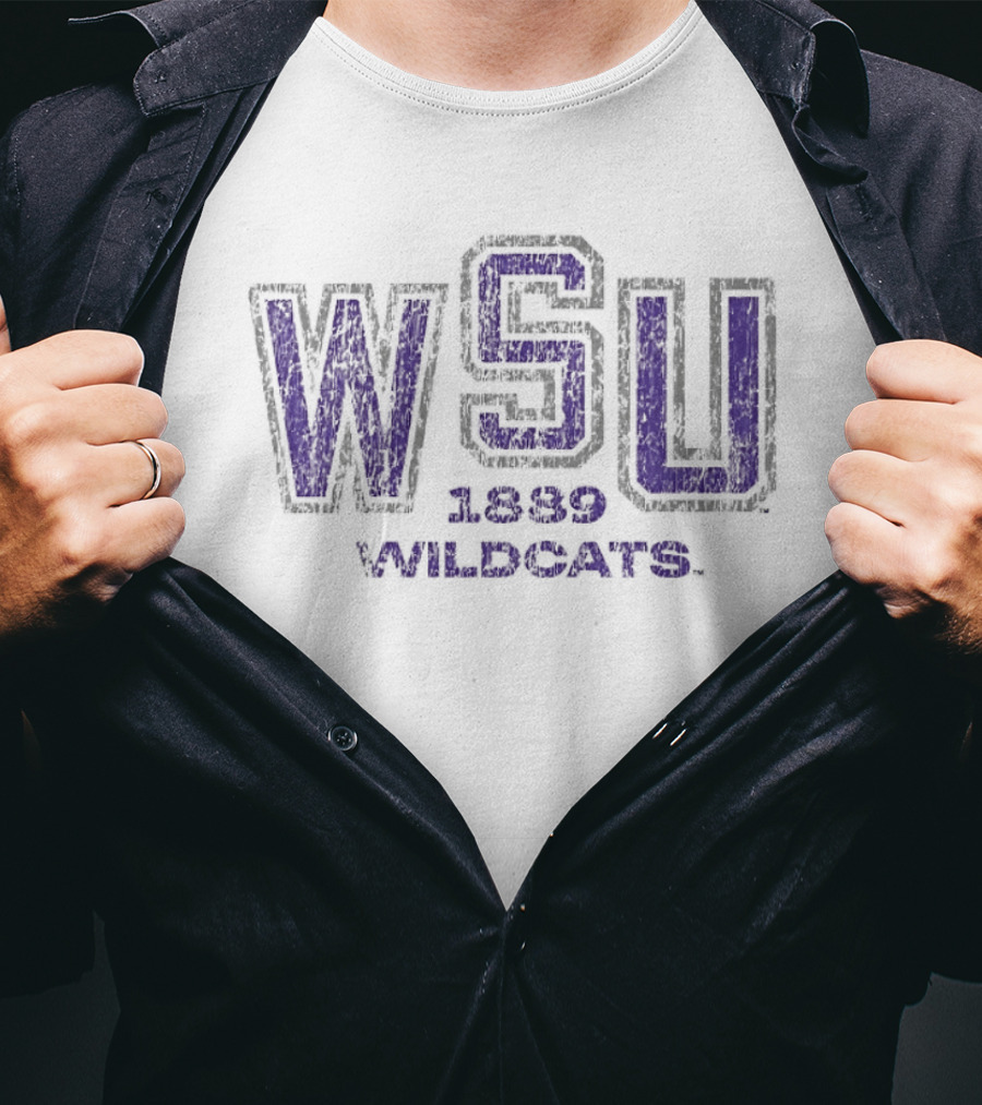 WSU Wildcats 1889 Washington State University Distressed T-Shirt