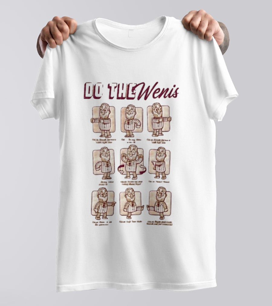 Do The Wenis Dance Steps Chart With Funny Moves Illustrations T-Shirt
