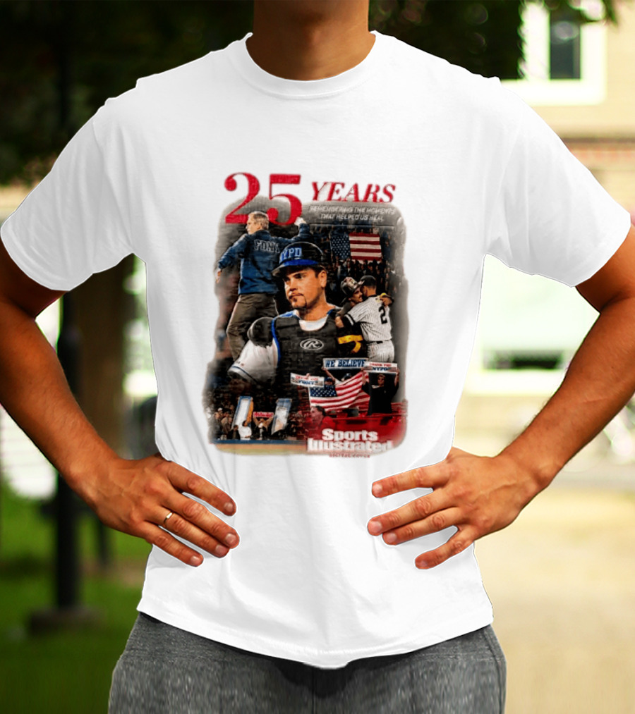 25 Years George W Bush Mike Piazza New York Mets Remembering 9 11 Sports Illustrated T-Shirt