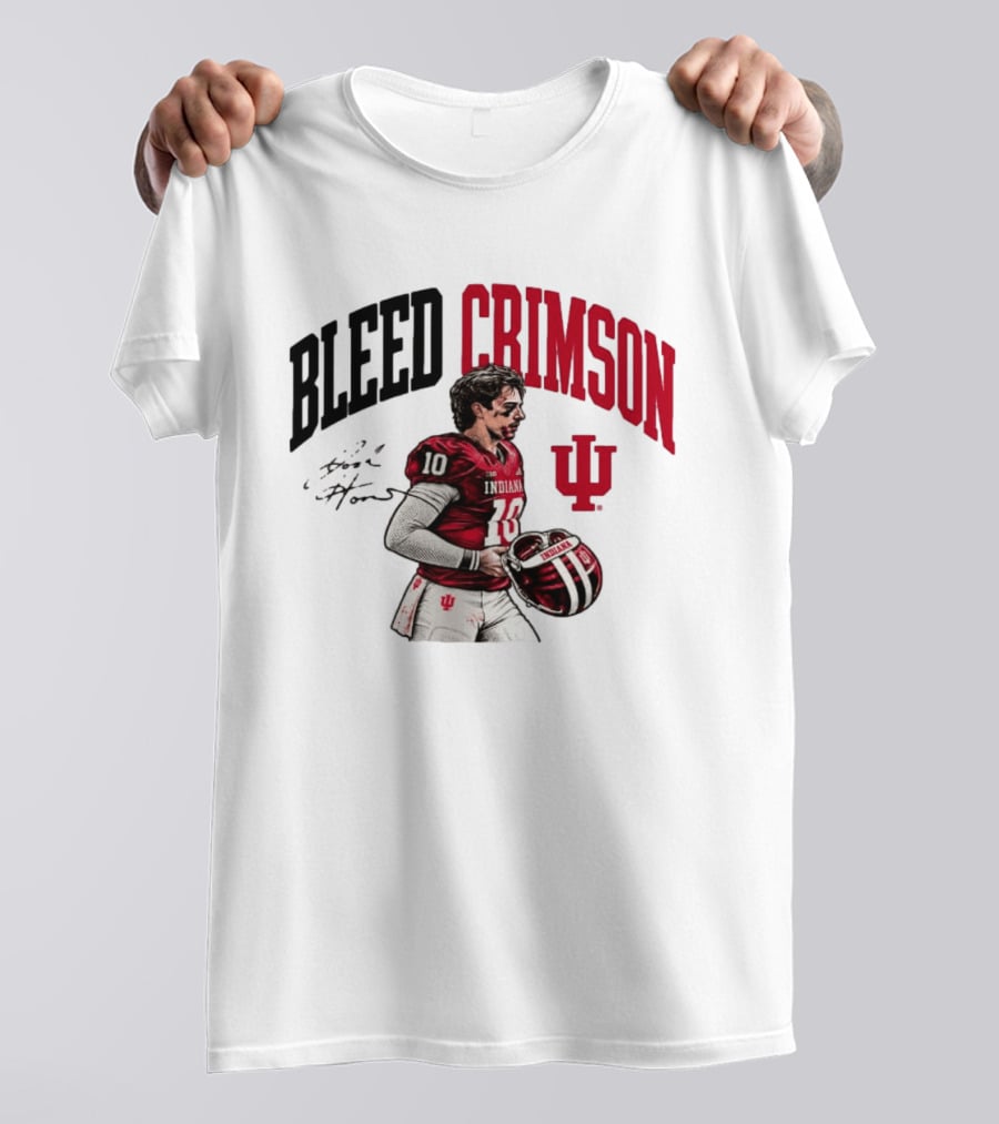Bleed Crimson Indiana Josh Hoover IU Football T-Shirt
