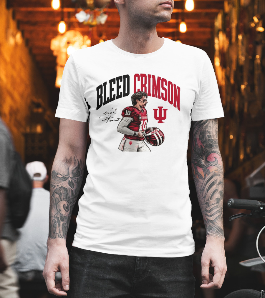 Bleed Crimson Indiana Josh Hoover IU Football T-Shirt