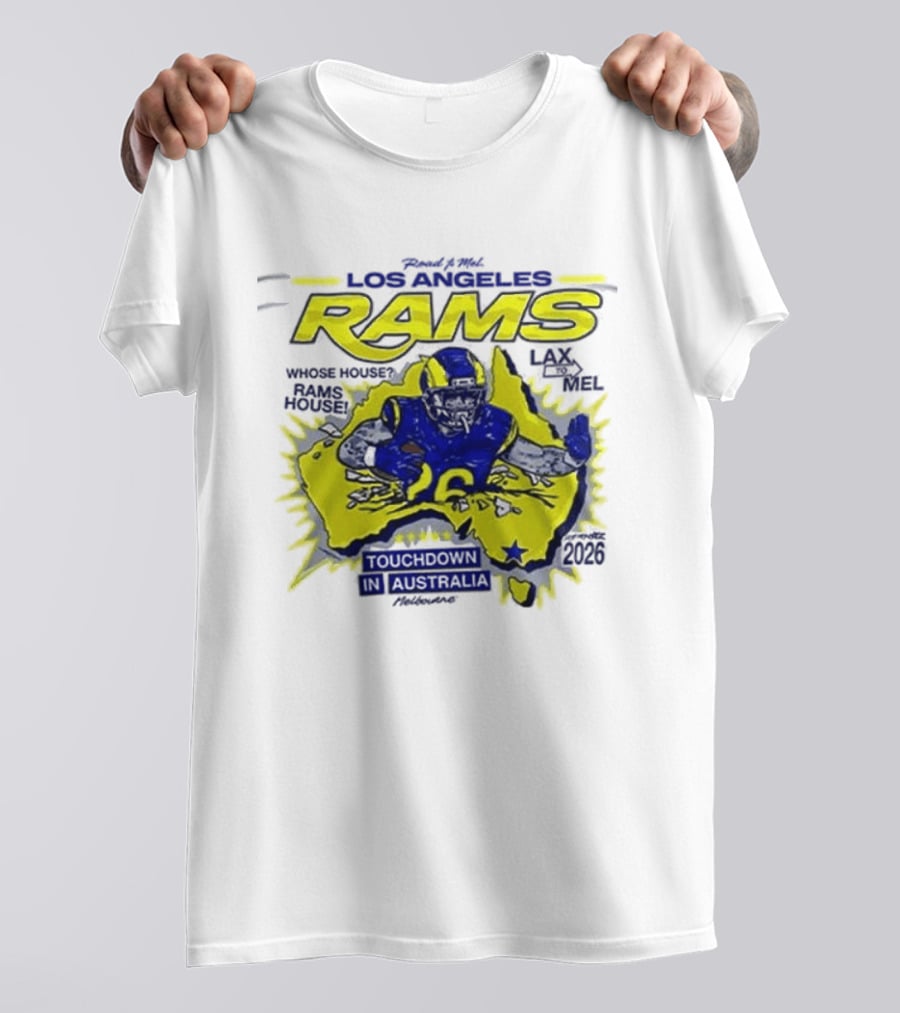 Los Angeles Rams Touchdown Fans Support Down Under Australia T-Shirt