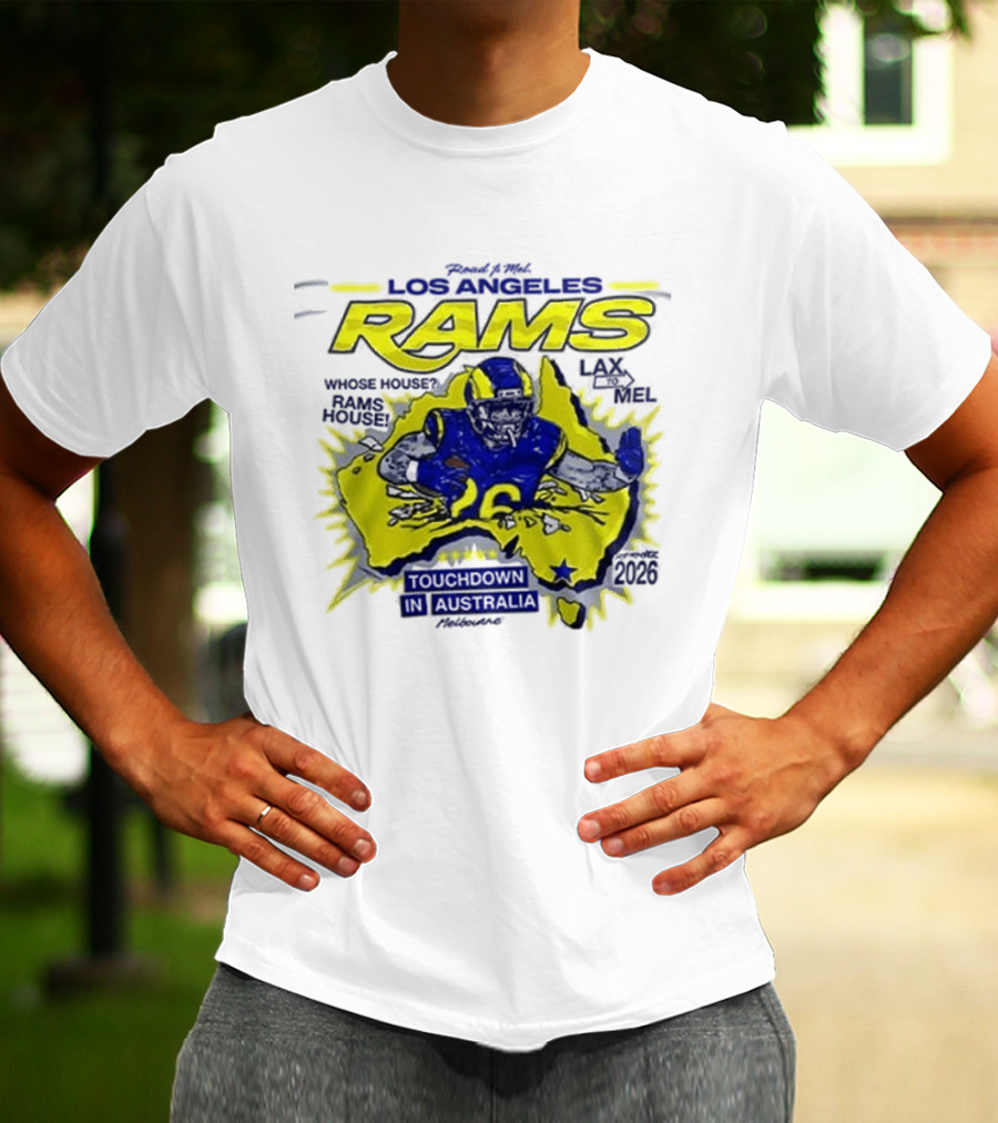 Los Angeles Rams Touchdown Fans Support Down Under Australia T-Shirt