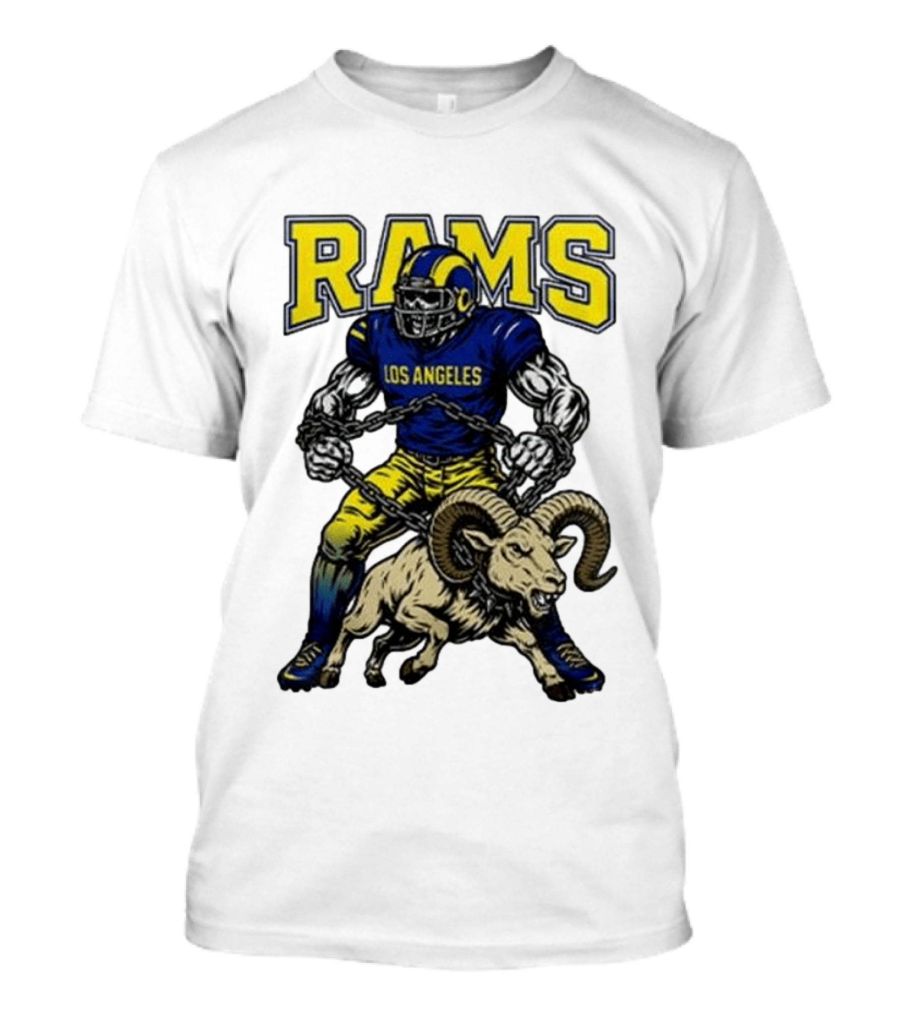 Los Angeles Rams Chain Wielding Mascot Power T-Shirt