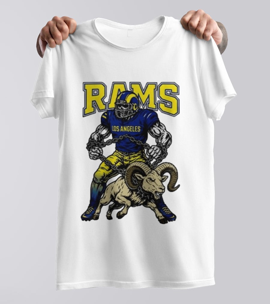 Los Angeles Rams Chain Wielding Mascot Power T-Shirt