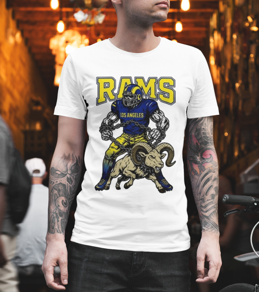 Los Angeles Rams Chain Wielding Mascot Power T-Shirt