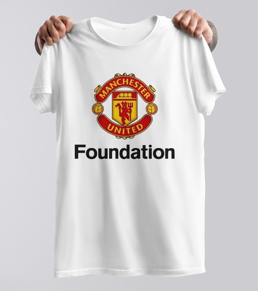 Manchester United Foundation Logo Man Utd Charity Football Initiative T-Shirt