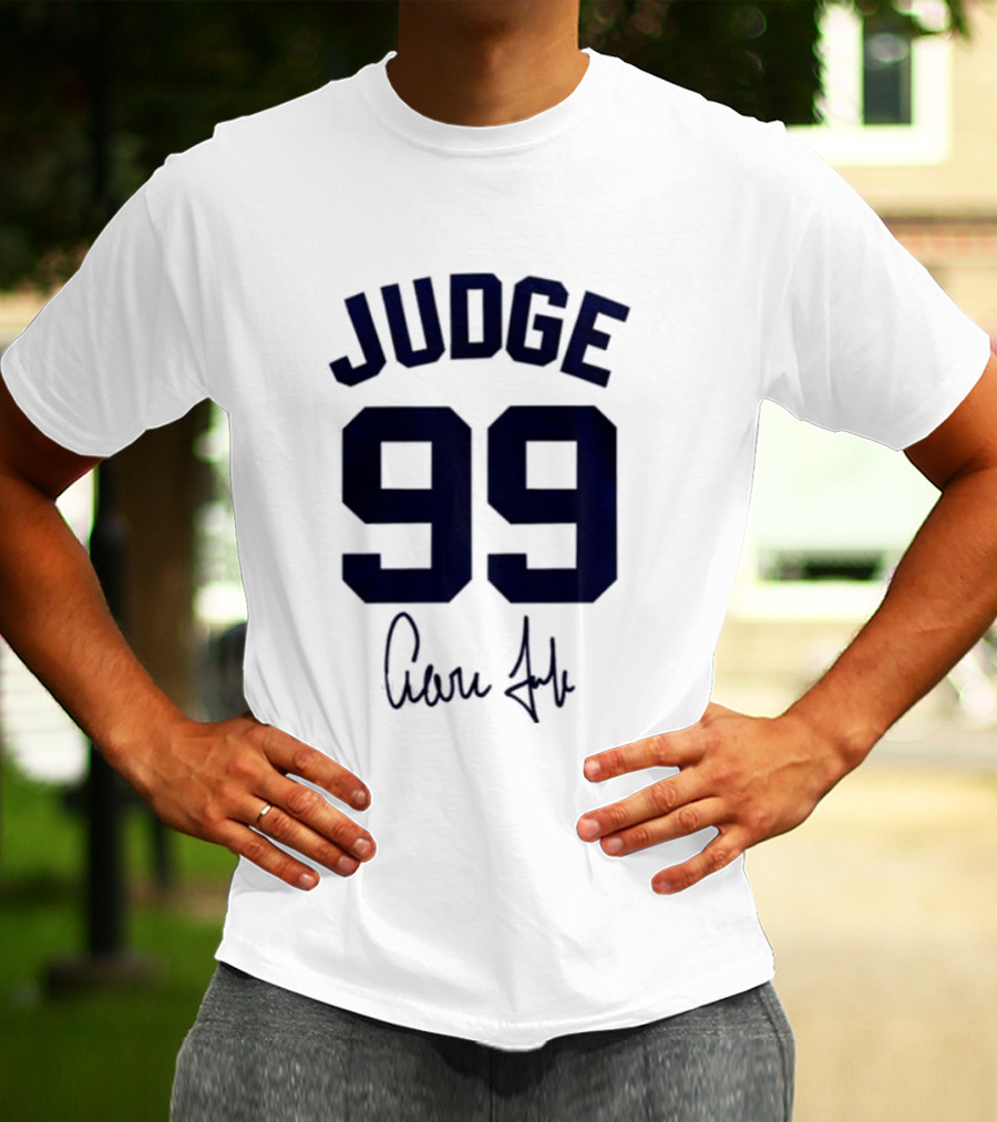 New York Yankees Judge 99 Aaron Judge Signature 2026 Welcome Back T-Shirt