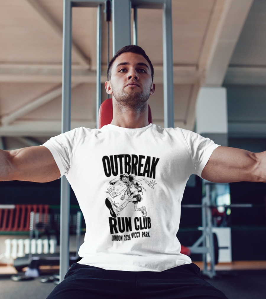 Outbreak Fest Run Club London 2026 Viccy Park Running Zombie T-Shirt