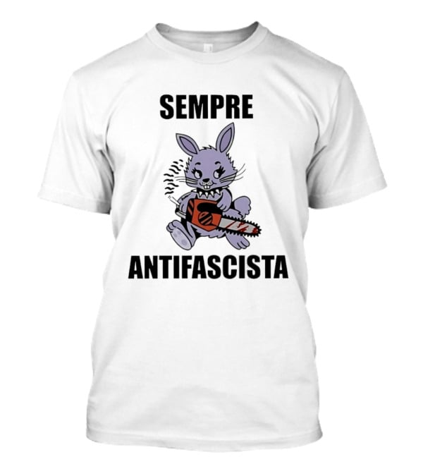 Sempre Antifascista Bunny Chainsaw T-Shirt