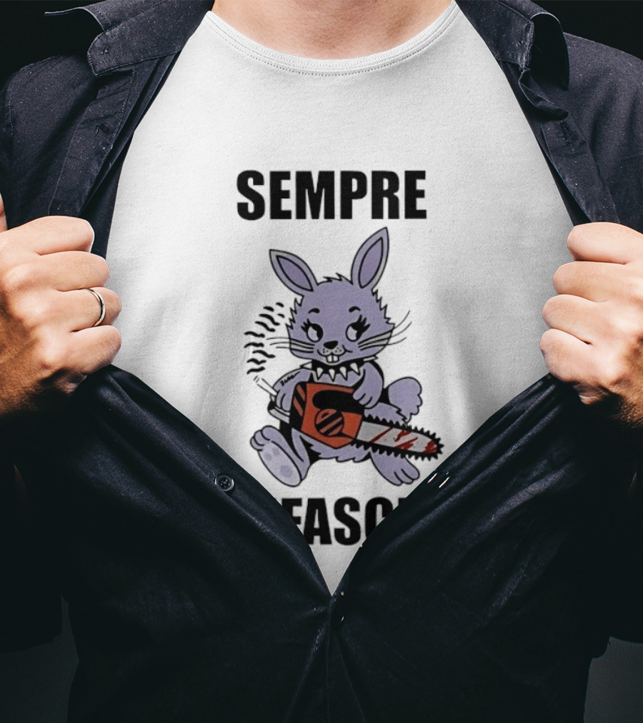 Sempre Antifascista Bunny Chainsaw T-Shirt