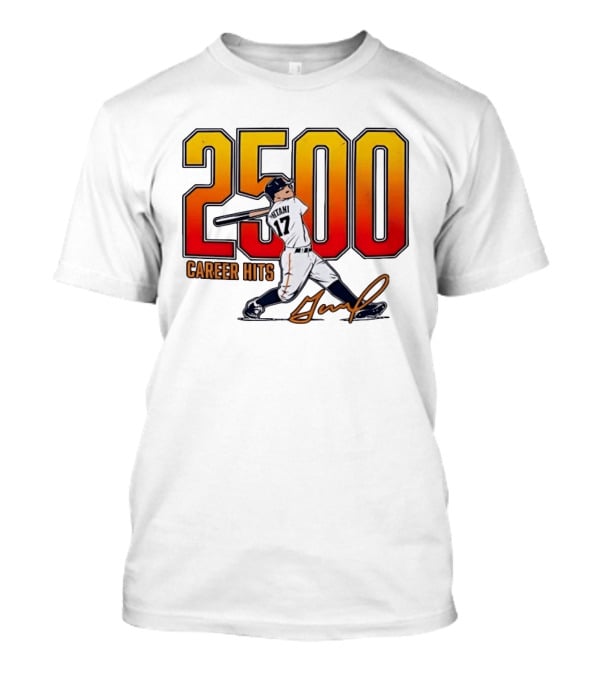 Shohei Ohtani 2500 Career Hits 17 Baseball Player Signature T-Shirt