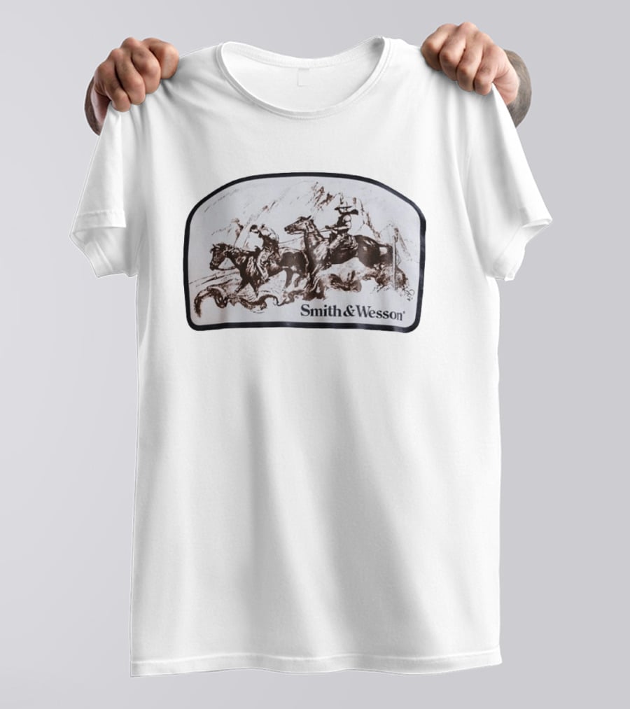 Smith & Wesson Western Cowboy Horseback Riding Adventure T-Shirt