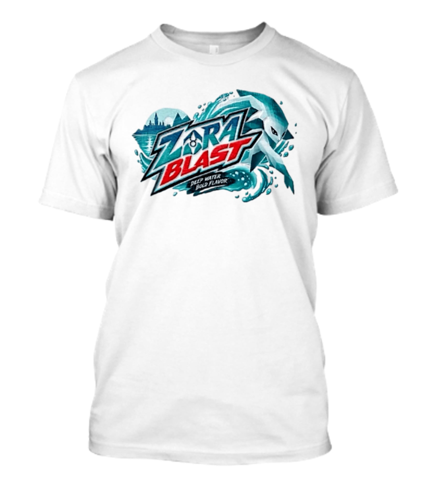 Zora Link The Legend Of Zelda Zora Blast Deep Water Flavor T-Shirt
