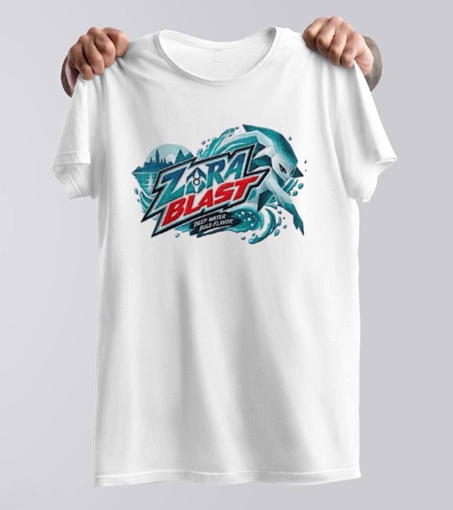 Zora Link The Legend Of Zelda Zora Blast Deep Water Flavor T-Shirt