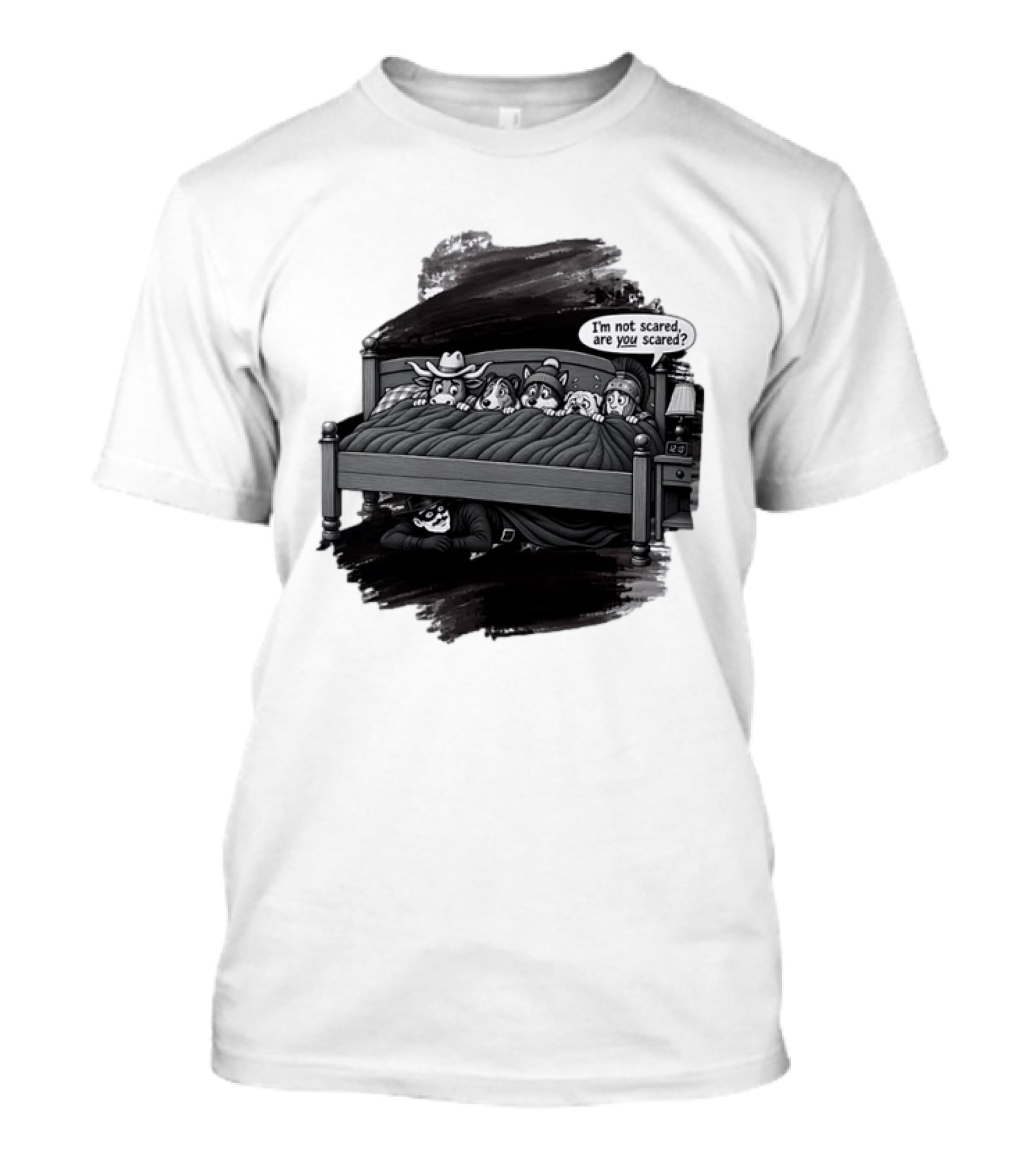 Zorro Under The Bed With I’m Not Scared Are You Scared T-Shirt