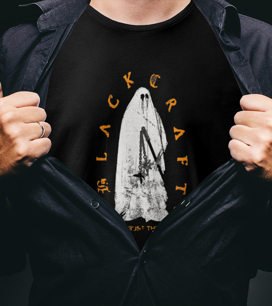 Blackcraft Haunter Never Trust The Living Ghost Chains And Skulls T-Shirt