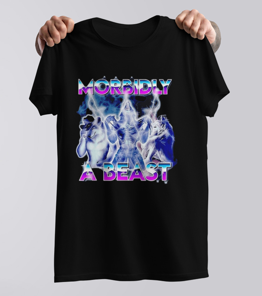 Morbidly A Beast Werewolf Aesthetic Electric Wolves T-Shirt