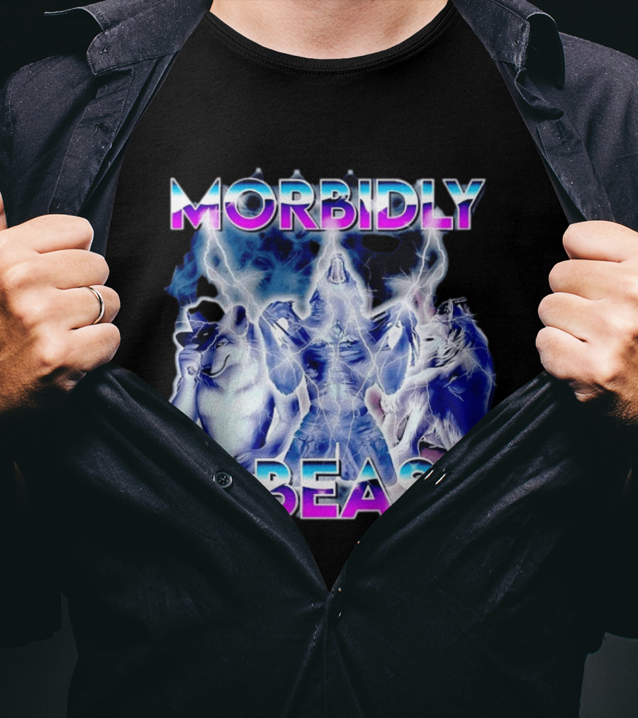 Morbidly A Beast Werewolf Aesthetic Electric Wolves T-Shirt