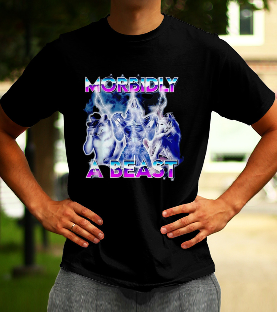Morbidly A Beast Werewolf Aesthetic Electric Wolves T-Shirt