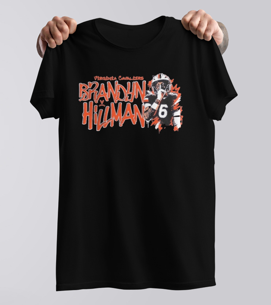 Virginia Cavaliers Brandyn Hillman Football Player Number 6 T-Shirt