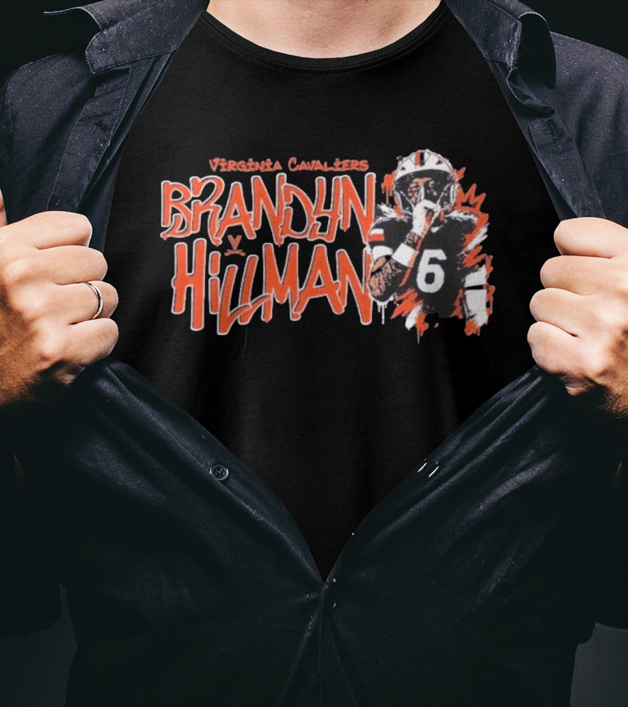 Virginia Cavaliers Brandyn Hillman Football Player Number 6 T-Shirt