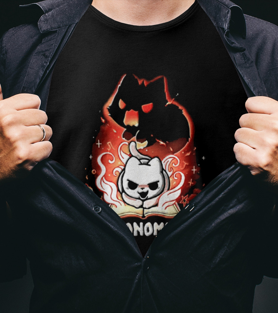 Nekonomicon Cat Summoning Dark Spirit Horror Occult Magic Spell Book T-Shirt