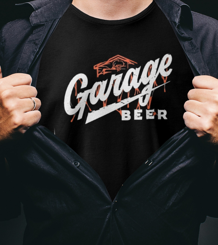 Garage Beer Distressed Style Vintage Aesthetic T-Shirt