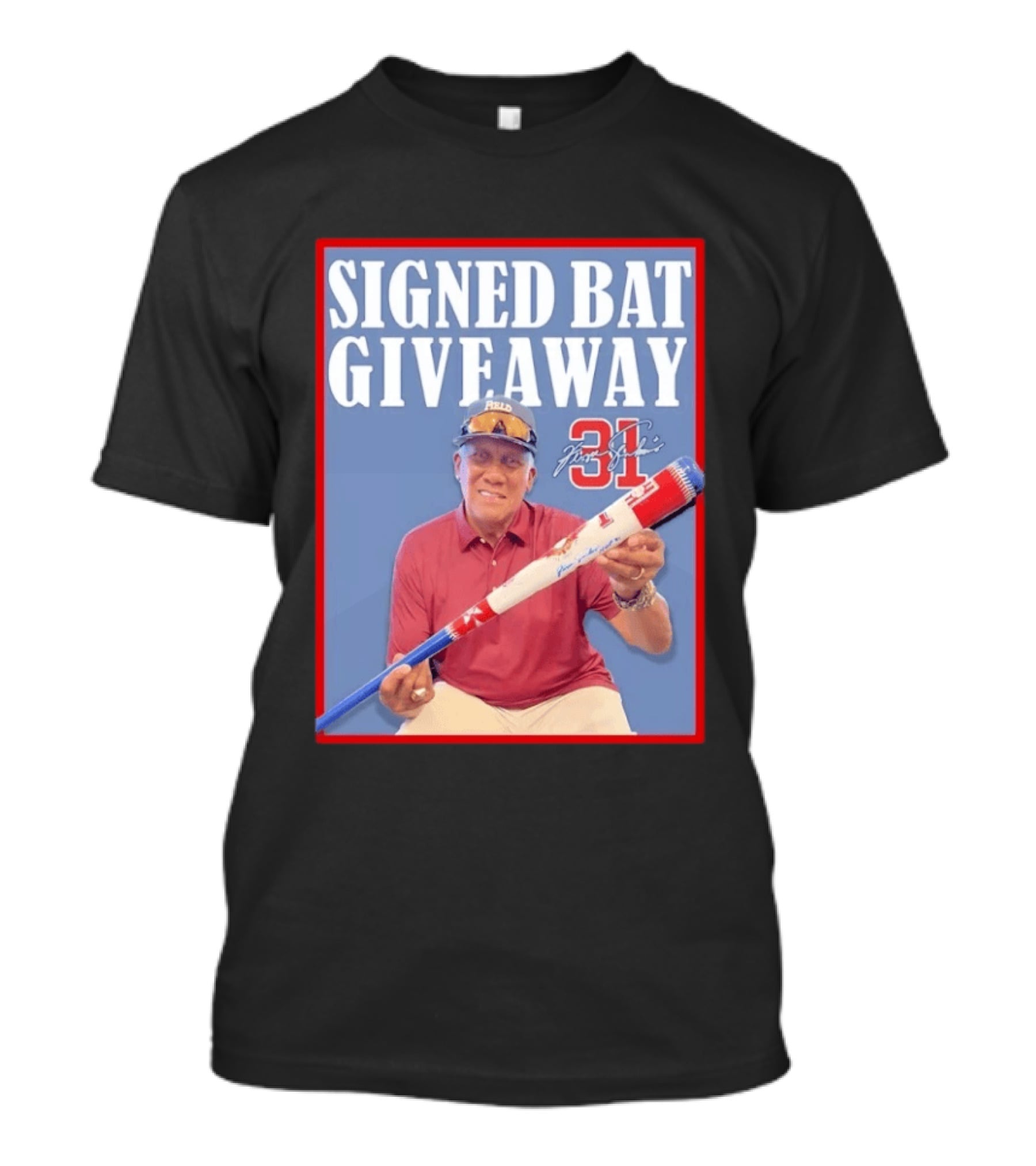 Ferguson Jenkins Signed Bat Giveaway 31 Autograph Event T-Shirt