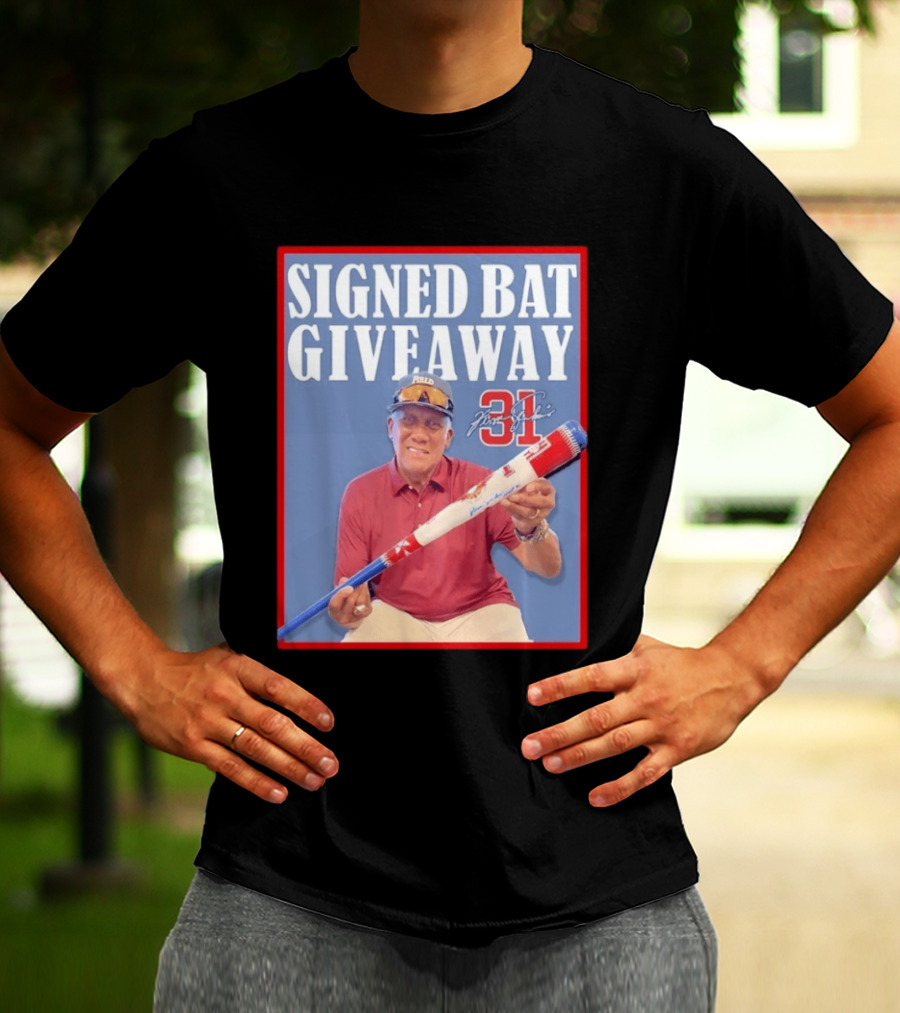 Ferguson Jenkins Signed Bat Giveaway 31 Autograph Event T-Shirt