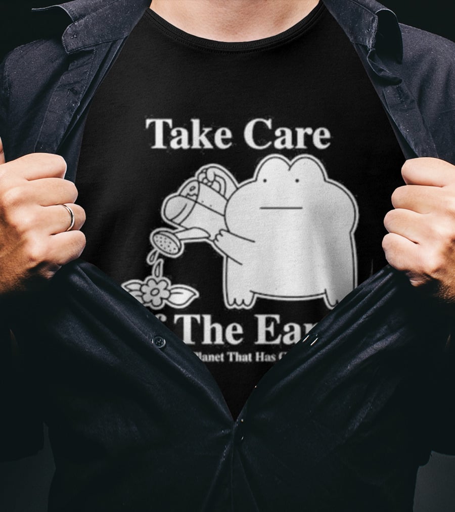 Take Care Of The Earth It's The Only Planet That Has Chinese People Frog T-Shirt