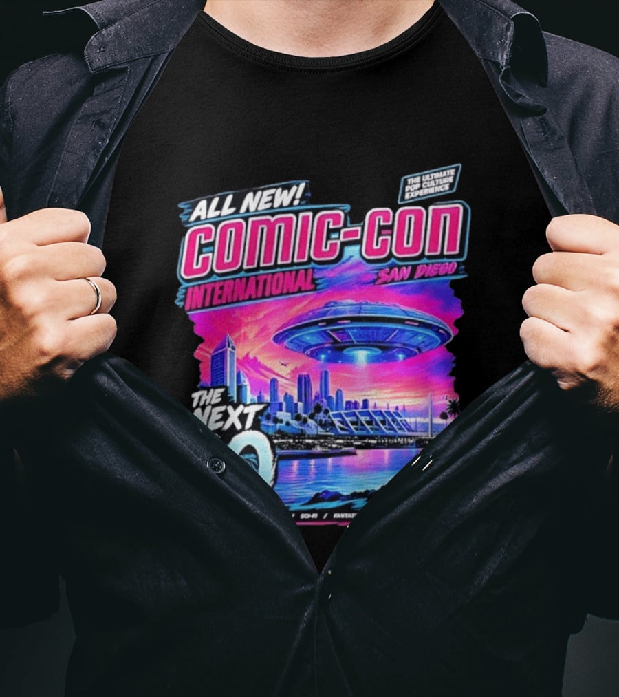 All New Comic Con International San Diego The Next 60 SDCC 2023 Pop Culture Experience Sci Fi Fantasy Comics Anime Gaming Horror T-Shirt