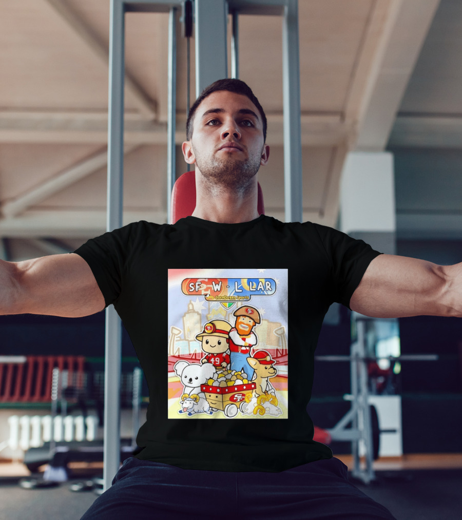 SF 49ers Vs LAR CornDoggy Sports Matchup With Cute Characters And Animals T-Shirt