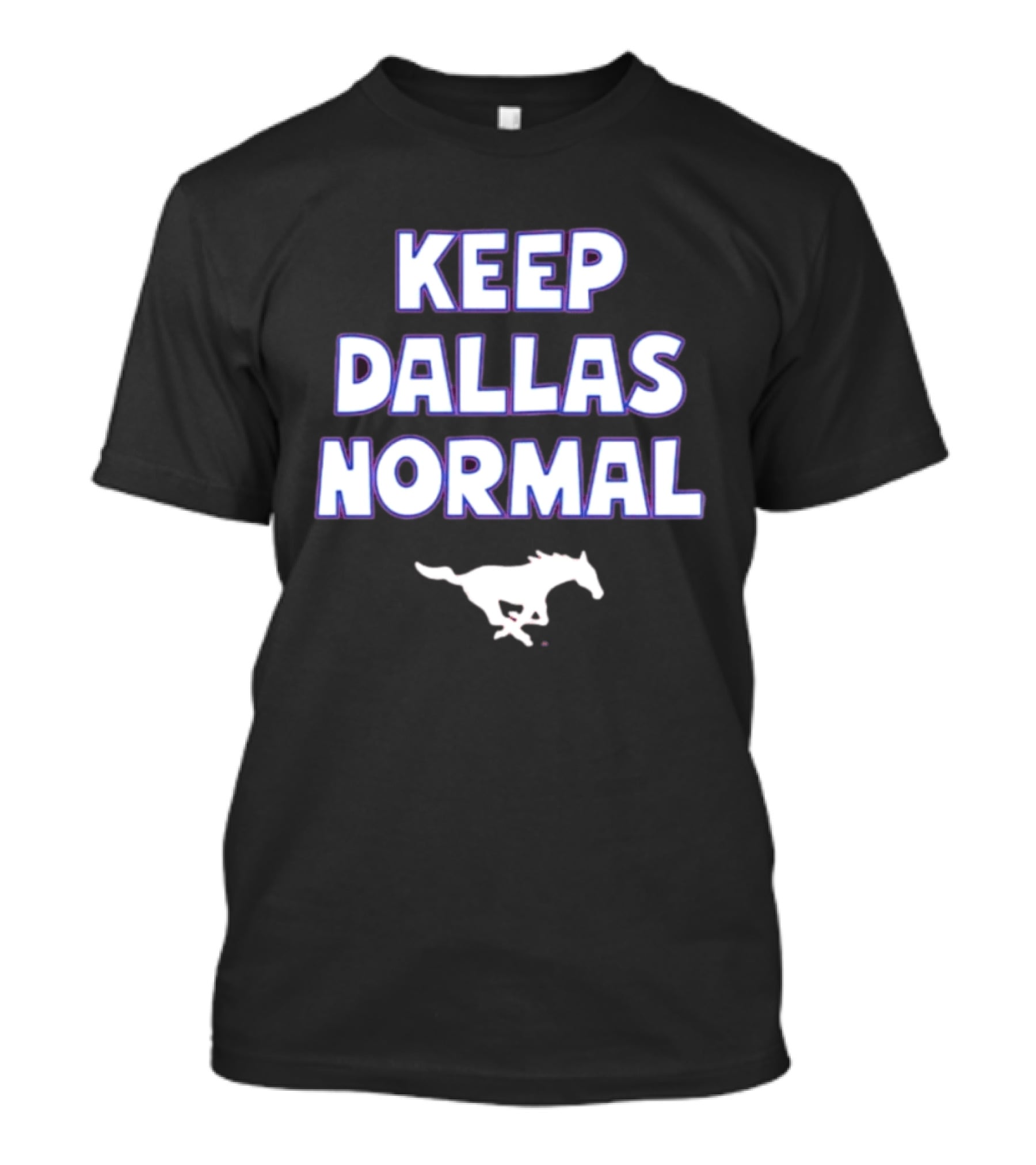 Keep Dallas Normal SMU Mustangs Running Horse T-Shirt