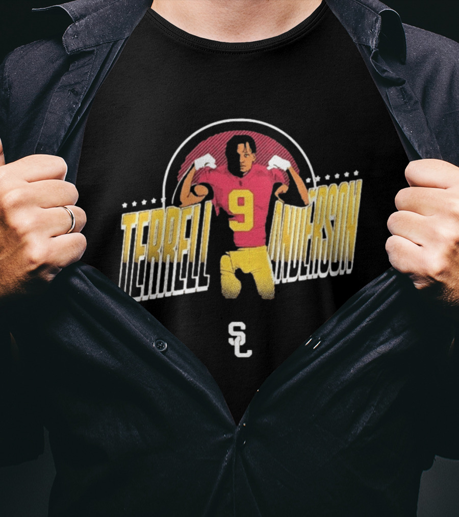 Terrell Anderson USC Trojans Football Number 9 SC T-Shirt
