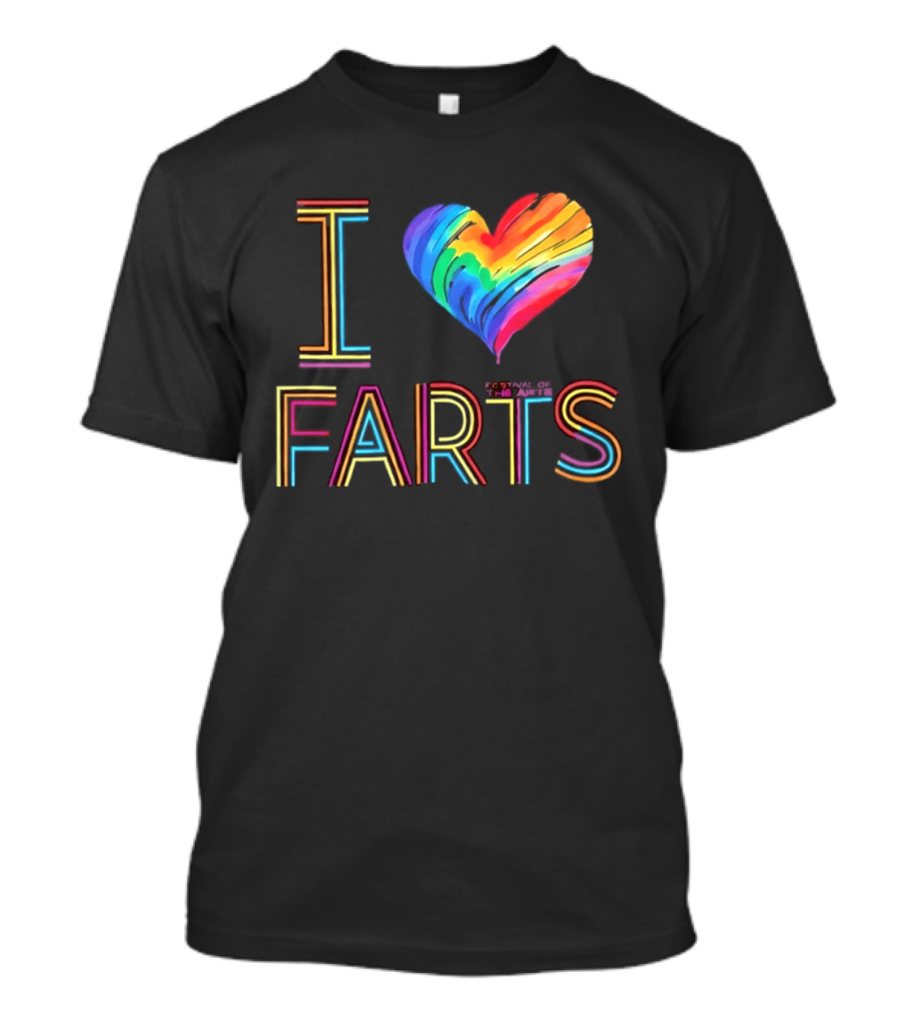 Festival Of The Arts I Love Farts Rainbow Heart T-Shirt