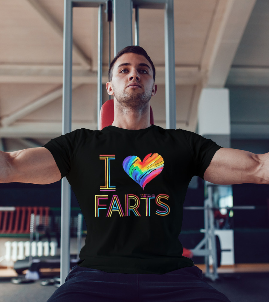 Festival Of The Arts I Love Farts Rainbow Heart T-Shirt