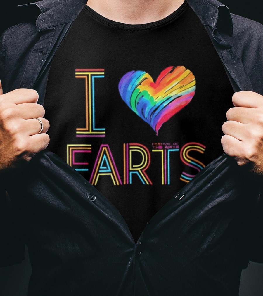 Festival Of The Arts I Love Farts Rainbow Heart T-Shirt