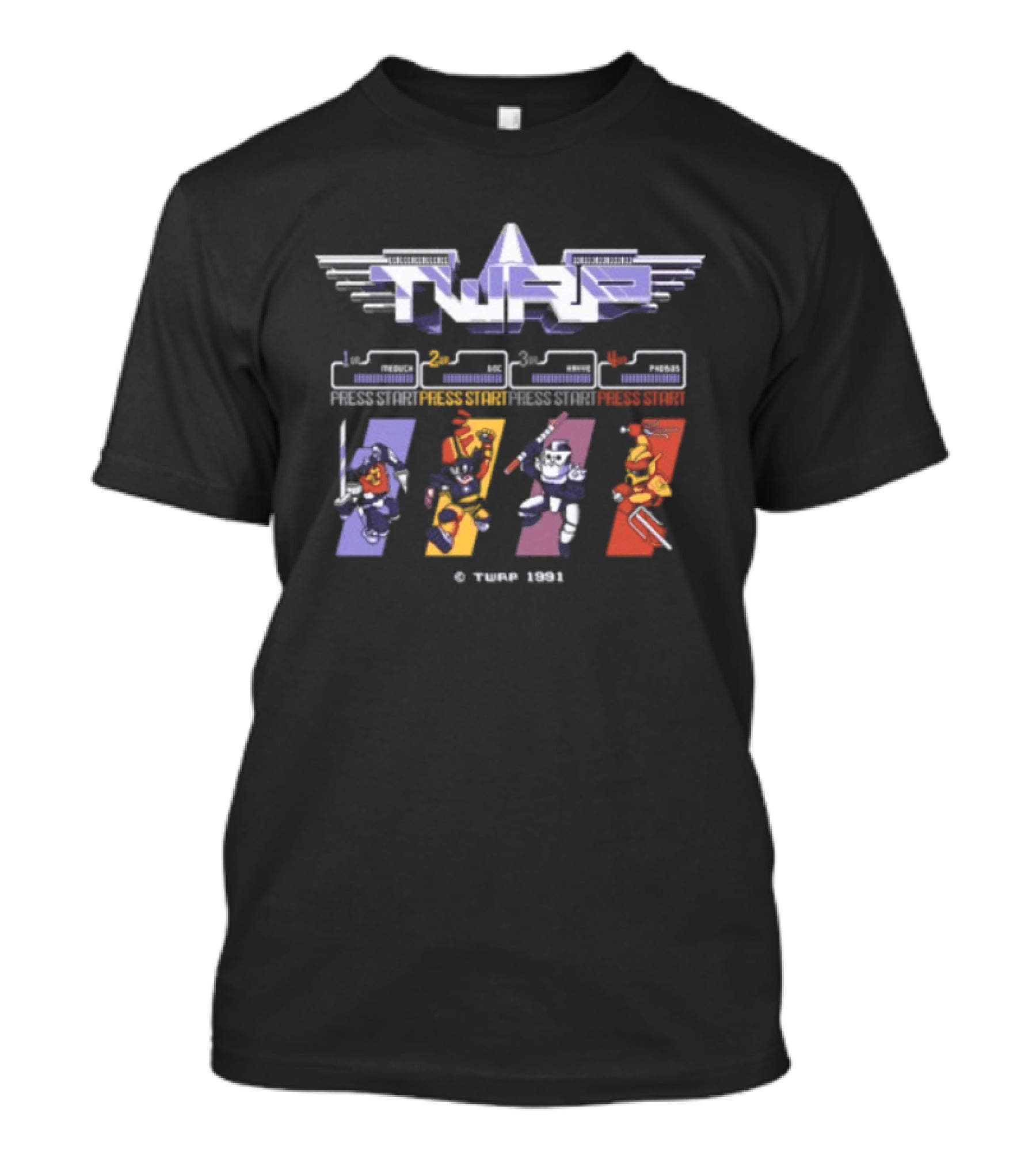 TWRP TMNT Redux 8 Bit Heroes Retro 1984 Super Transformation T-Shirt